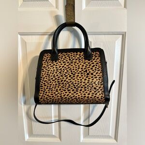 Vera Bradley Natalie Cheetah Calf Hair And Leather Purse